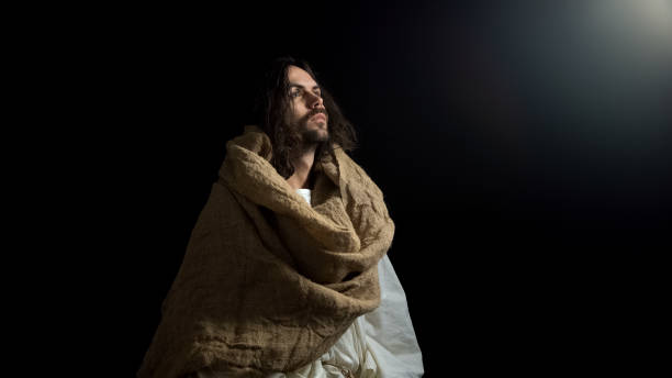 istock Biblical prophet in robe looking at light, belief spirituality and religion 1158248986