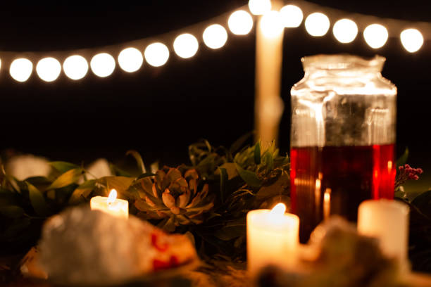 istock Boho styled wedding banquet decoration 1158255419