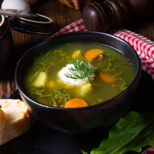 istock Rustikal Sorrel soup with potatoes and cream 1158268446