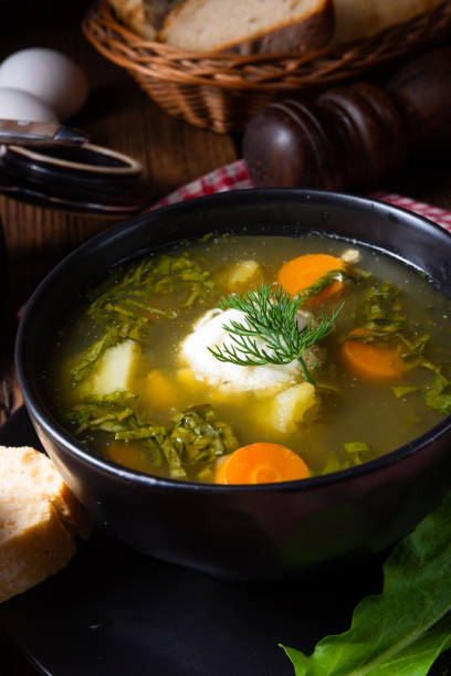 istock Rustikal Sorrel soup with potatoes and cream 1158268481
