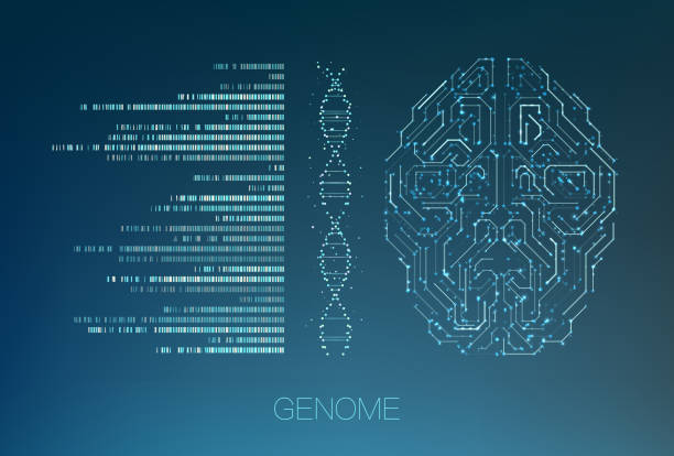 大きなゲノムデータビジュアライゼーション - computer dna medicine medical research点のイラスト素材／クリップアート素材／マンガ素材／アイコン素材