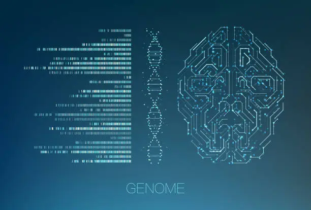 Vector illustration of Big genomic data visualization