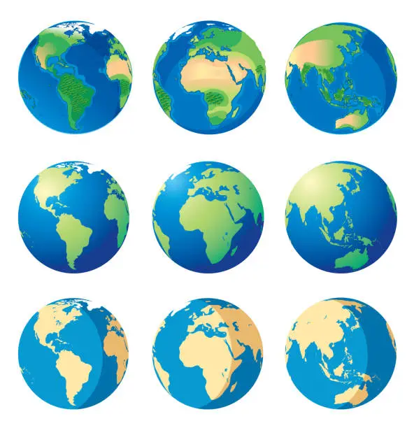 Vector illustration of Earth and World map