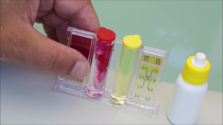 Kit of Ph chlorine and bromide test. Phase 2 mix and shake reagent