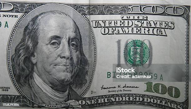 Benjamin 100 Dólares - Fotografias de stock e mais imagens de Benjamin Franklin - Benjamin Franklin, Comprar, Cor verde