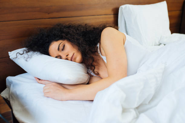 istock Beautiful Girl Napping In Hotel Room 1158297445