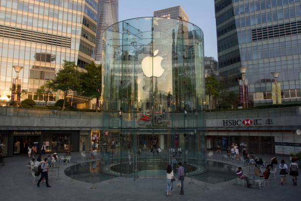 Shanghai, China - June 14, 2019: An Apple flagship store in Shanghai's Pudong District.