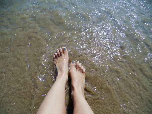 Women relaxing on beach