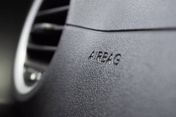 istock Safety airbag sign in modern car 1158304864