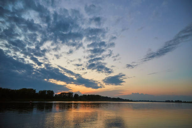 istock Photo of sunset over the river 1158304887