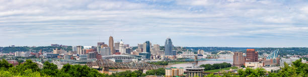 skyline de cincinnati - cincinnati - fotografias e filmes do acervo