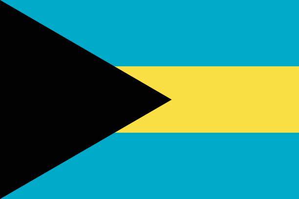 illustrations, cliparts, dessins animés et icônes de drapeau national des bahamas - bahamian flag