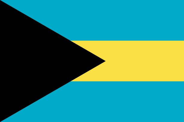 illustrazioni stock, clip art, cartoni animati e icone di tendenza di bandiera nazionale delle bahamas - bahamian flag