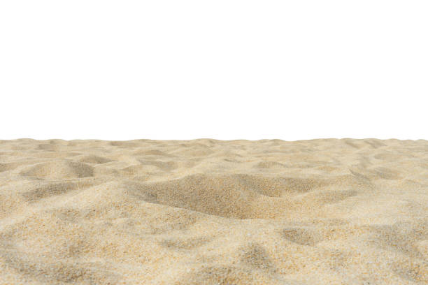 istock Beach sand texture Di-Cut Clipping Path White background 1158319013