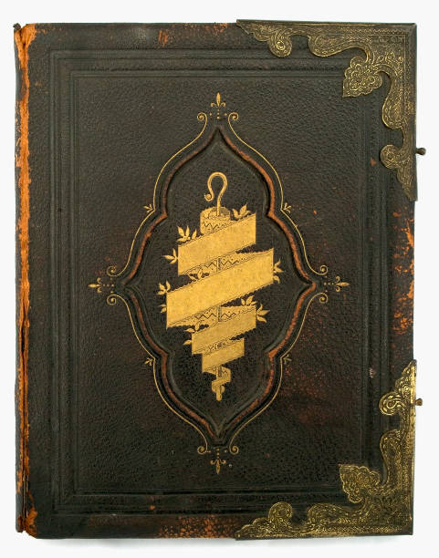 istock Antique Bible front cover with title removed 115832686