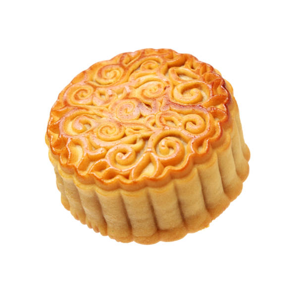 istock Mid-Autumn Festival moon cake on white background 1158340133