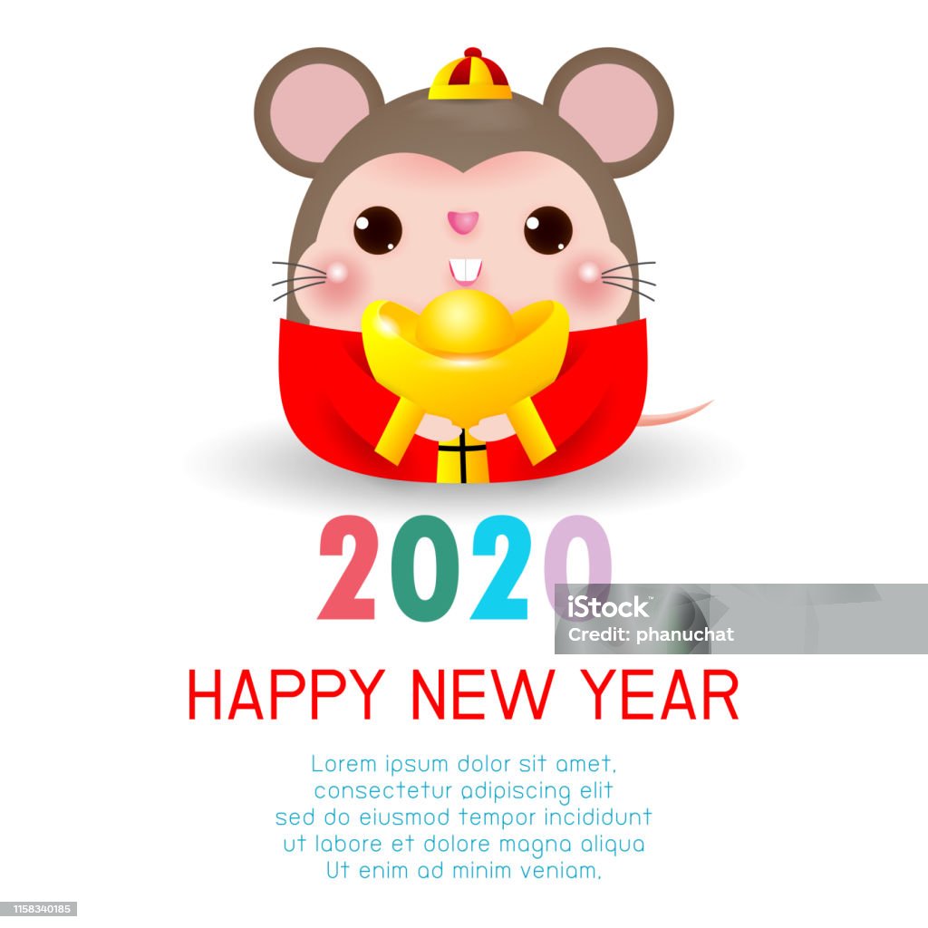 Happy New Year 2020 Chinese New Year The Year Of The Rat Happy New ...