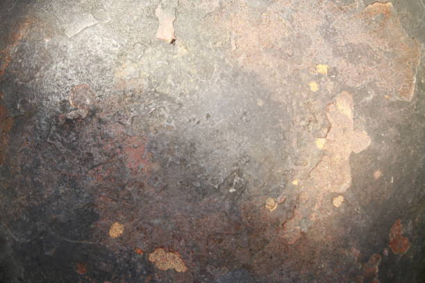 istock Rusted and oxidized iron metal texture, rust metal background. Old metal iron panel. 1158343566