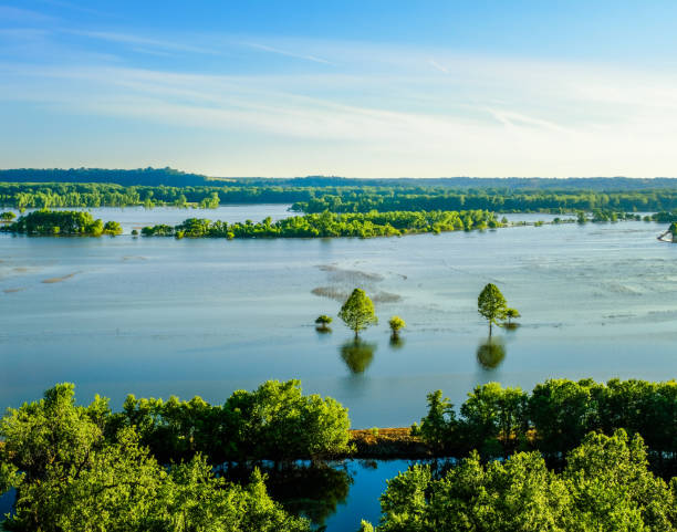 istock Missouri River flood plain in the evening 1158344365