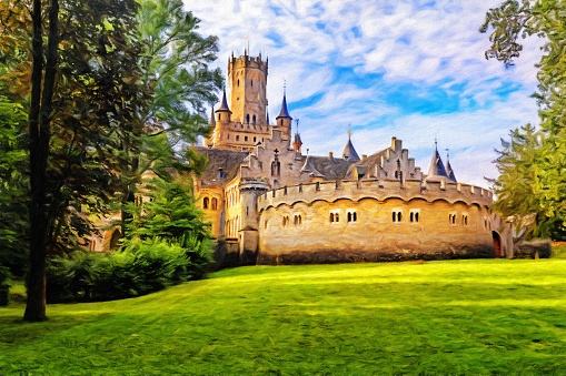 MARIENBURG, GERMANY - AUGUST 02, 2017: Marienburg Castle, Lower Saxony, Germany.