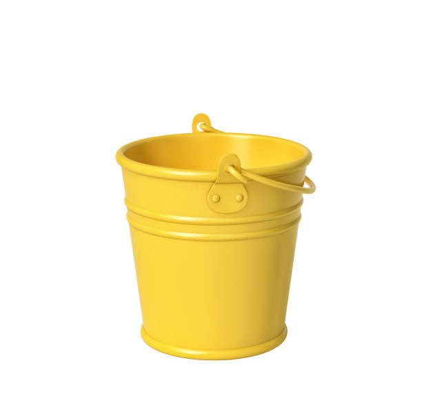 istock Yellow bucket isolated on white 1158348210