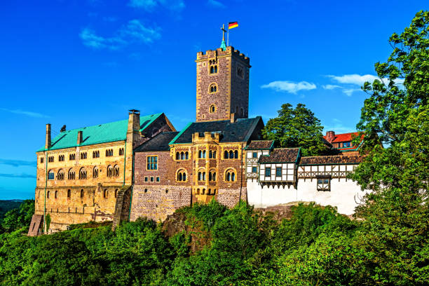 View to the Kaiserburg in the historic old town of Nuremberg, the city's landmark in Bavaria.