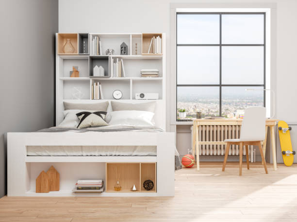 istock Modern teen bedroom 1158352059