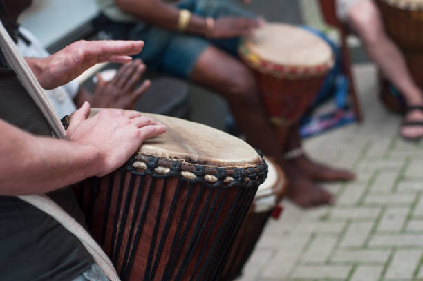 istock man hands on african drums in outdoor 1158352609