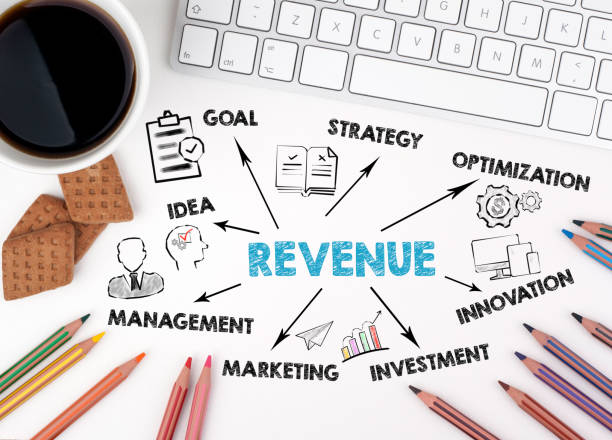 istock Revenue Concept. Chart with keywords and icons 1158353540