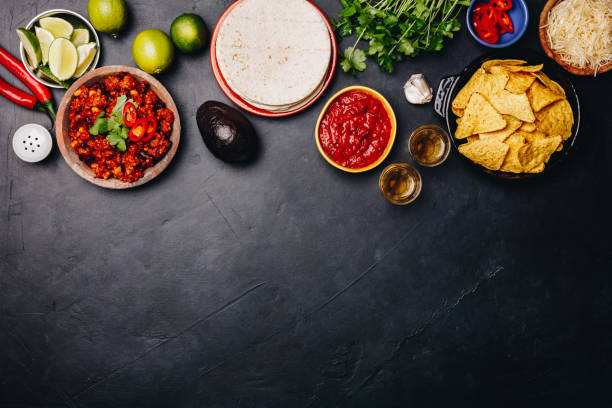 istock Concept of Mexican food, flat lay 1158355763