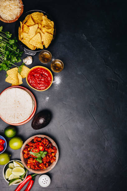 istock Concept of Mexican food, flat lay 1158356020
