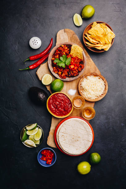 istock Concept of Mexican food, flat lay 1158356022