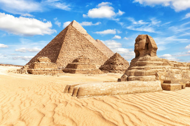istock View on the Great Sphinx and the Pyramids in Giza 1158356531