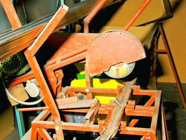 istock Tool for cutting metal profiles with cutting disc 1158357543
