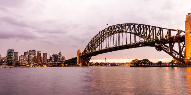 istock Sydney cityscape in a beautiful sunset 1158357737