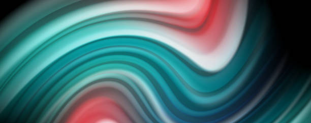 istock Abstract wave lines fluid rainbow style color stripes on black background. Artistic illustration for presentation, app wallpaper, banner or poster 1158358197