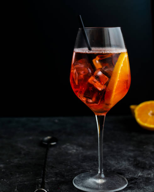 istock Wine glass with Spritz, italian alcoholic cocktail 1158359116
