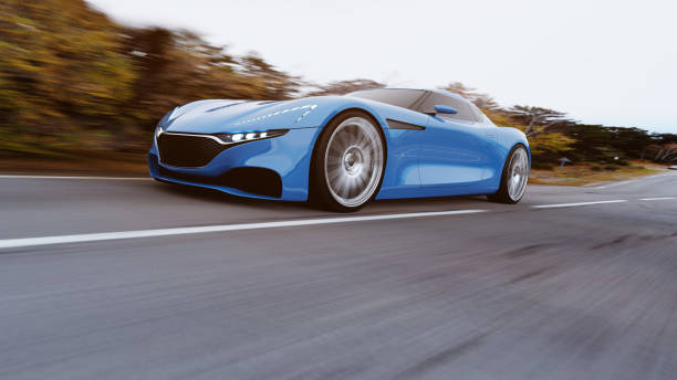 istock car driving on a road 1158367020