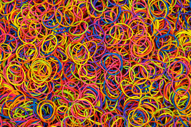 istock Full Frame Shot Of Colorful Rubber Bands 1158367075