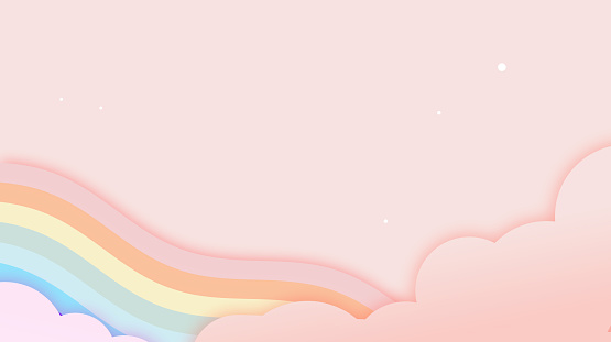 Abstract Kawaii Colorful Sky Rainbow Background Soft Gradient Pastel Comic  Graphic Concept For Wedding Card Design Or Presentation Stock Illustration  - Download Image Now - iStock