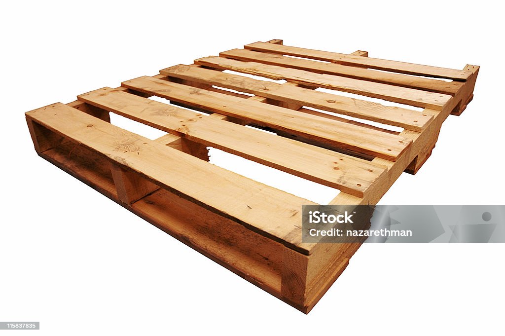 box pallet warehouse wood pallet Pallet - Industrial Equipment Stock Photo