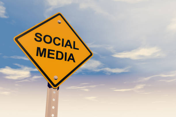 istock Social Media Road Sign 1158381165