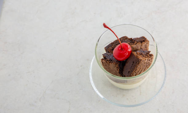 istock Close up homemade  Brownie and Cream. (selective focus) 1158387321