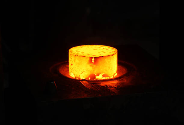 hot iron in casting factory