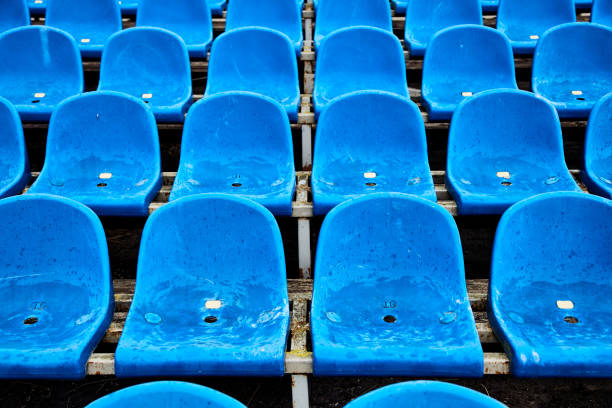 istock Bright chairs in the stadium arena. 1158391045
