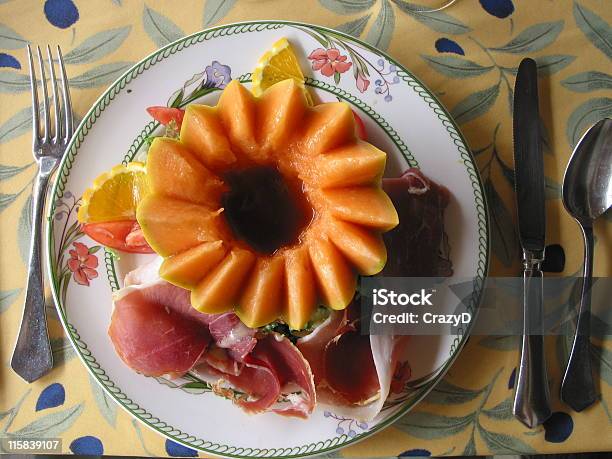 Francuski Obiad Plate 3 - zdjęcia stockowe i więcej obrazów Melon - Melon, Szynka, Ujęcie z góry