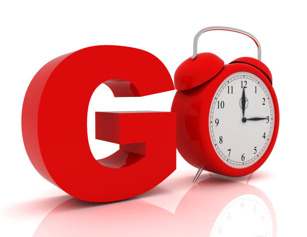 istock time to go concept clock on white background 1158391287