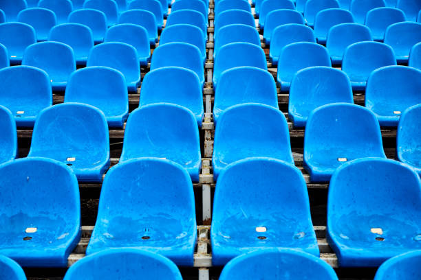 istock Bright chairs in the stadium arena. 1158391341