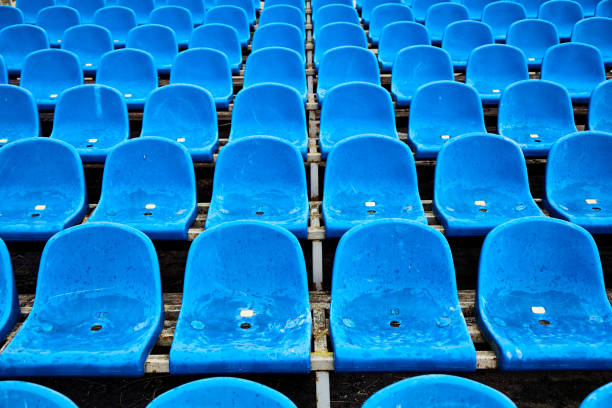 istock Bright chairs in the stadium arena. 1158392238