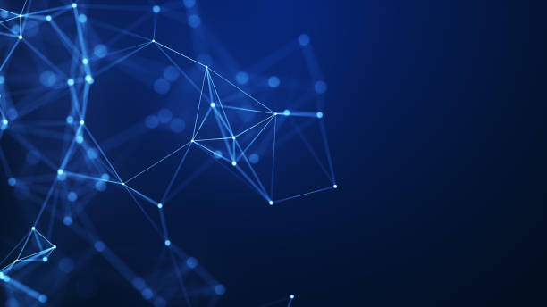 istock Abstract plexus geometrical shapes. Connection concept. Digital, communication and technology network background . 1158392503